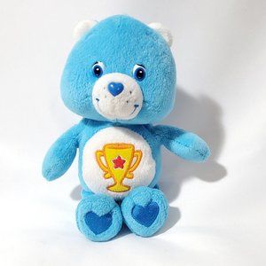 Care Bears Champ Plush 8” 2003 Collector’s Edition Blue Trophy weighted sits